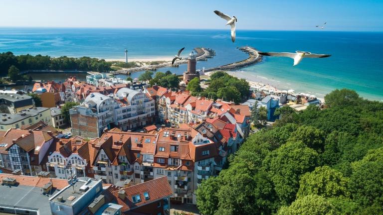 shutterstock_1497500963  Aerial view of Kolobrzeg - a beautiful city and spa on the Baltic Sea.jpg